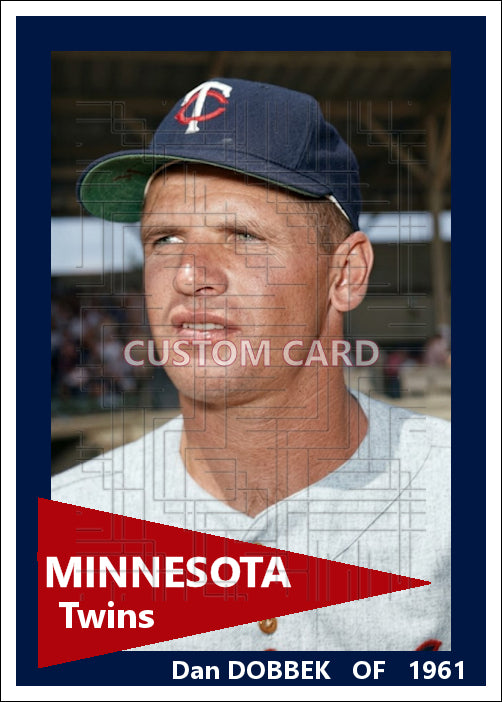 Dan Dobbek - 1961 Minnesota Twins - choose a size & style