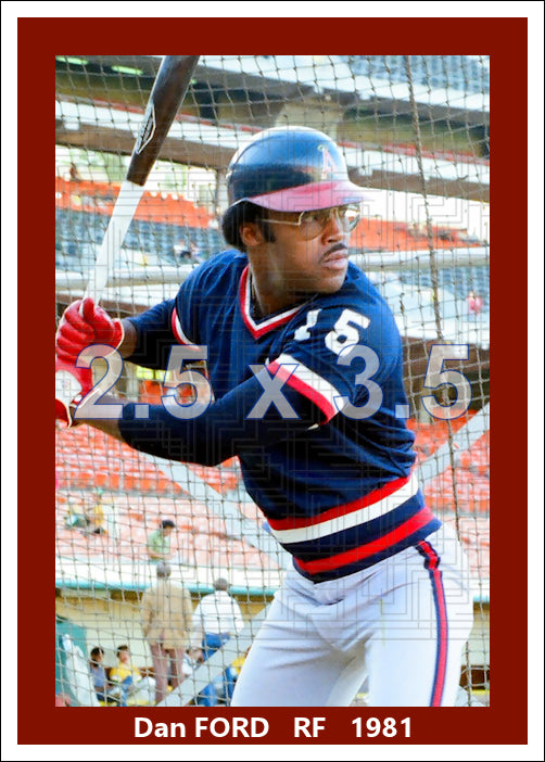 Dan Ford - 1981 California Angels - choose a size & style