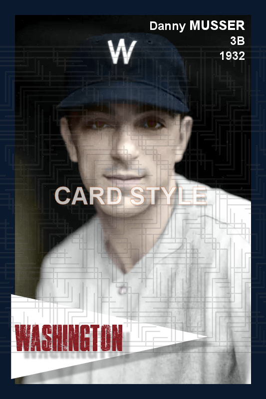 Dan Musser - 1932 Washington Senators - choose a size & style