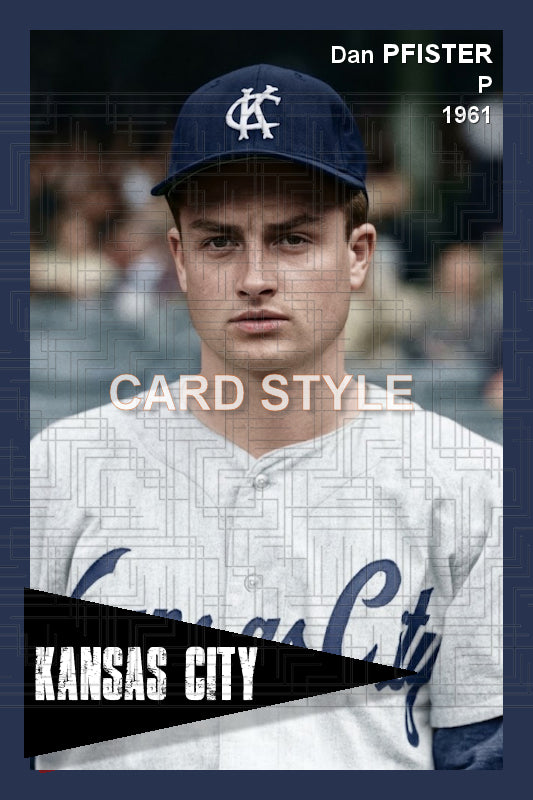 Dan Pfister - 1961 Kansas City Athletics - choose a size & style