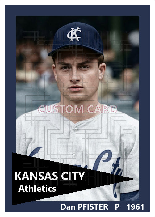 Dan Pfister - 1961 Kansas City Athletics - choose a size & style