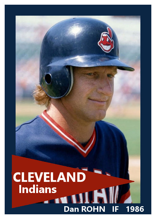 Dan Rohn - 1986 Cleveland Indians - choose a size & style