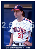 Dan Schatzeder - 1988 Cleveland Indians - choose a size & style