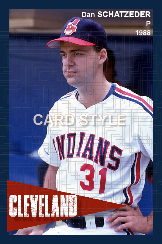 Dan Schatzeder - 1988 Cleveland Indians - choose a size & style