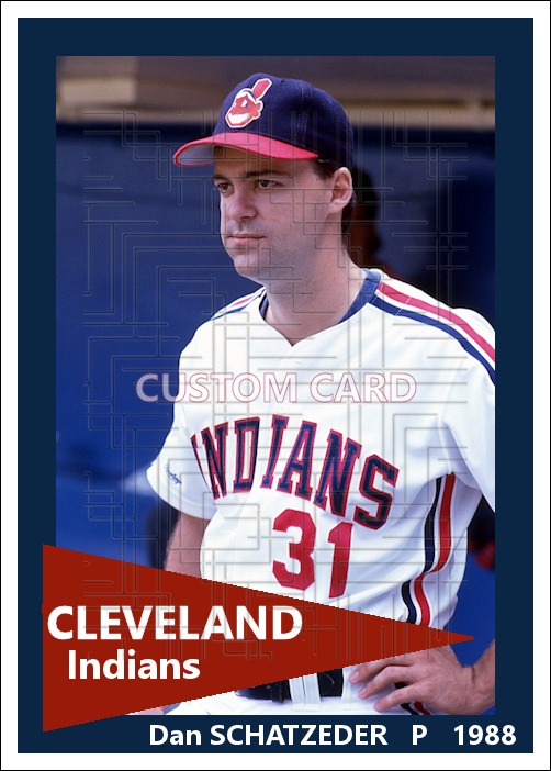 Dan Schatzeder - 1988 Cleveland Indians - choose a size & style