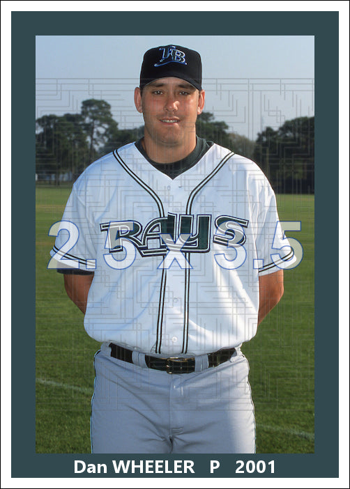 Dan Wheeler - 2001 Tampa Bay Devil Rays - choose a size & style