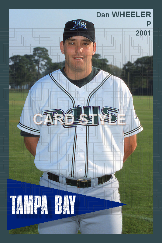 Dan Wheeler - 2001 Tampa Bay Devil Rays - choose a size & style