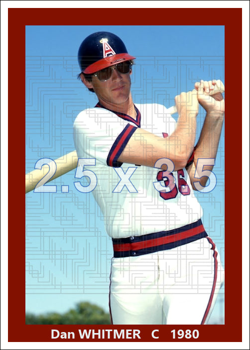 Dan Whitmer - 1980 California Angels - choose a size & style