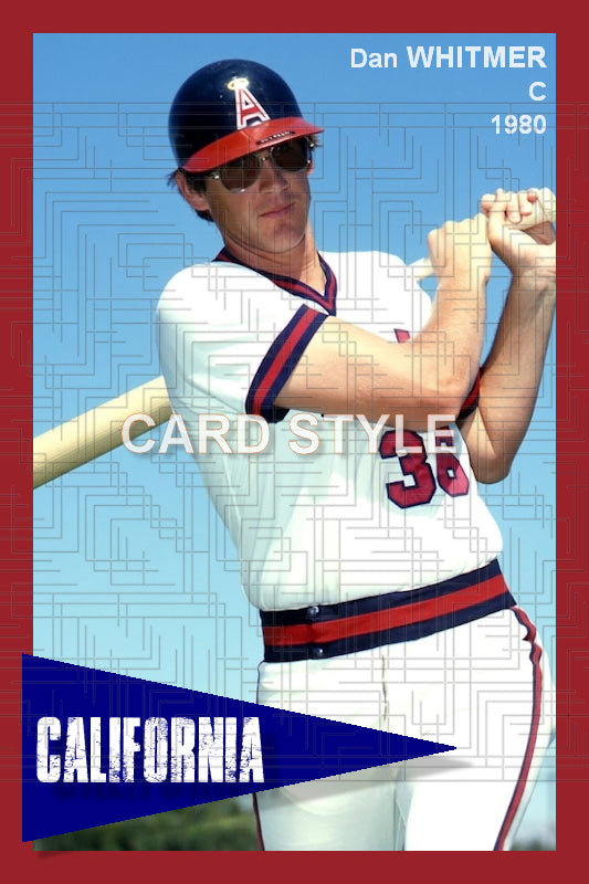 Dan Whitmer - 1980 California Angels - choose a size & style