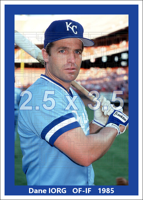 Dane Iorg - 1985 Kansas City Royals - choose a size & style