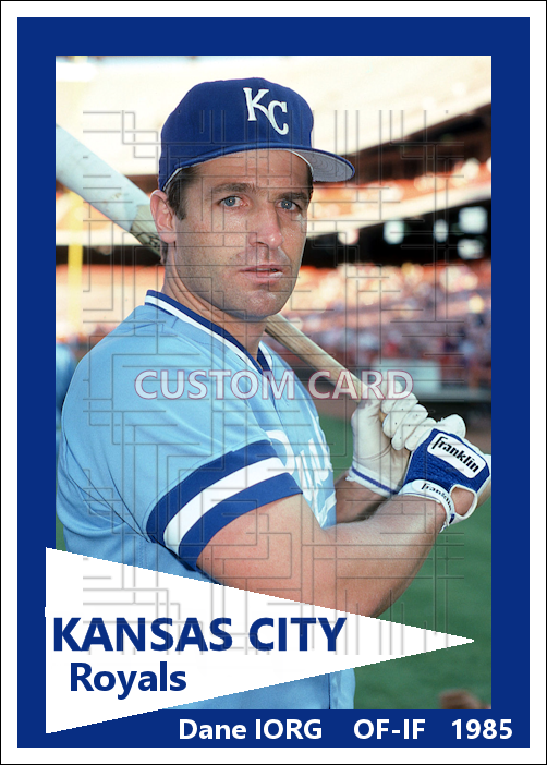 Dane Iorg - 1985 Kansas City Royals - choose a size & style