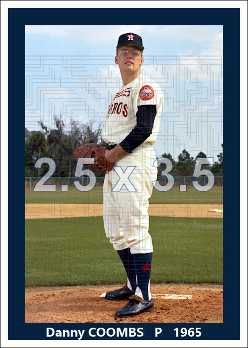 Danny Coombs - 1965 Houston Astros - choose a size & style