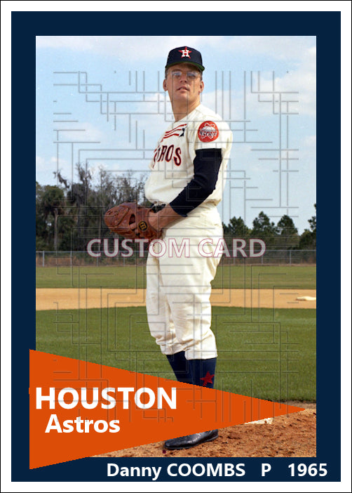 Danny Coombs - 1965 Houston Astros - choose a size & style
