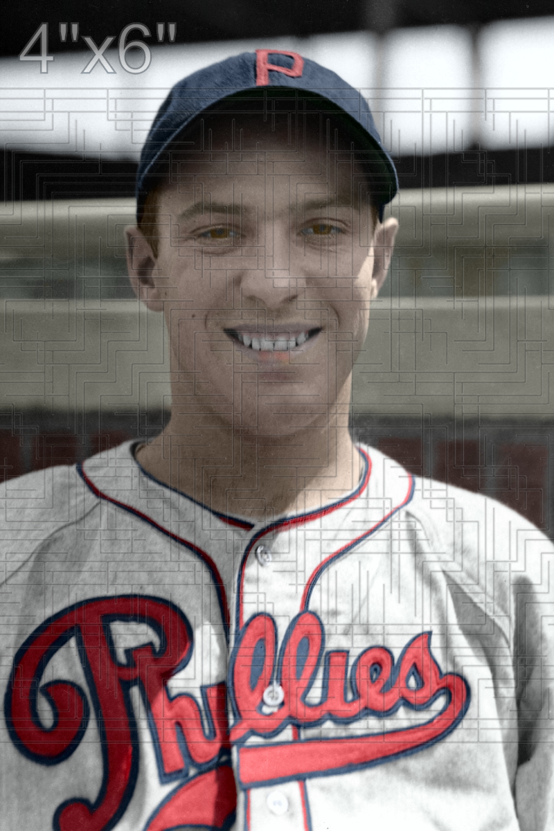 Danny Litwhiler - 1940-41 Philadelphia Phillies (road uniform) - choose a size & style