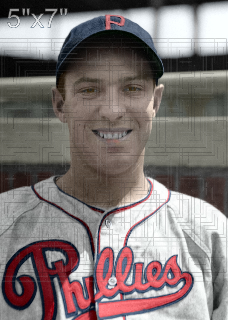 Danny Litwhiler - 1940-41 Philadelphia Phillies (road uniform) - choose a size & style