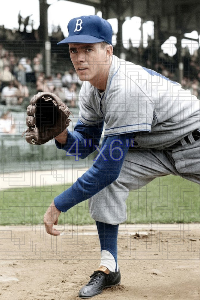 Danny McDevitt - 1957 Brooklyn Dodgers - choose a size & style