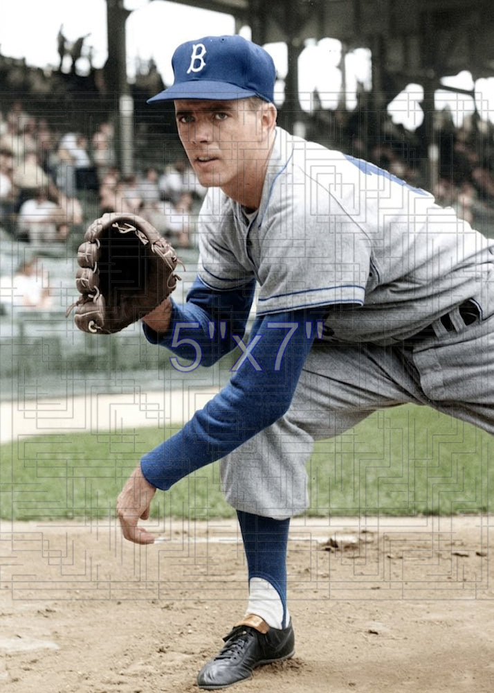 Danny McDevitt - 1957 Brooklyn Dodgers - choose a size & style