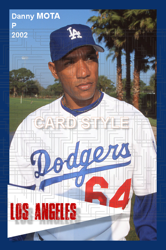 Danny Mota - 2002 Los Angeles Dodgers - choose a size & style