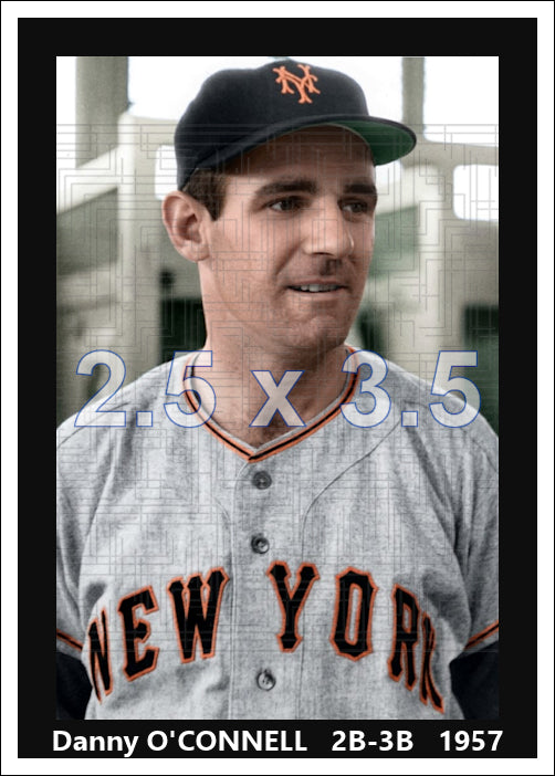 Danny O'Connell - 1957 New York Giants - choose a size & style