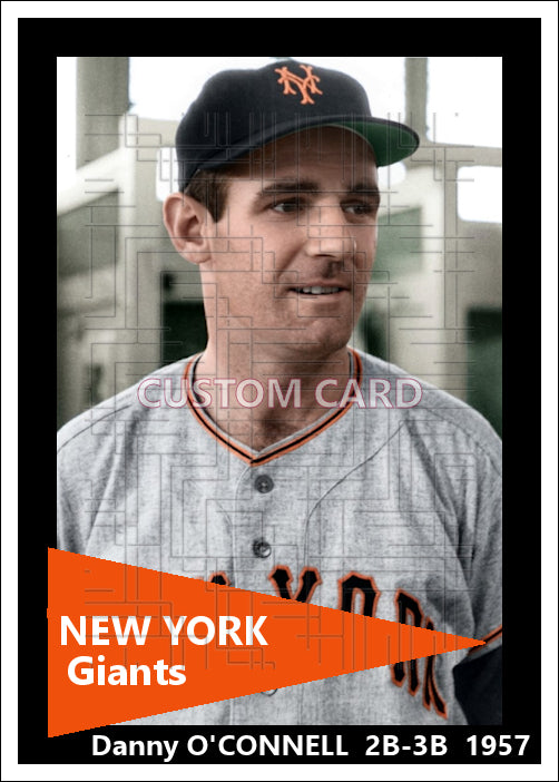 Danny O'Connell - 1957 New York Giants - choose a size & style