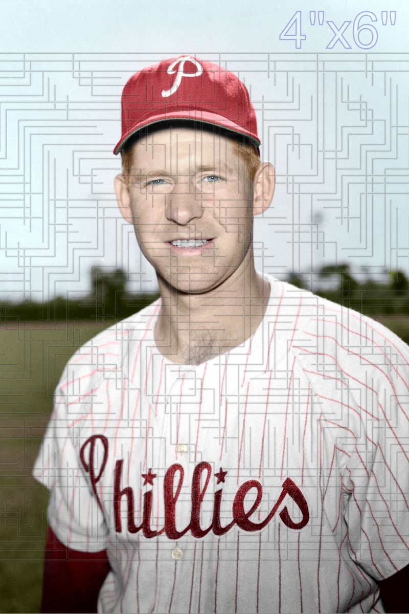 Danny Schell - 1954-55 Philadelphia Phillies - choose a size & style