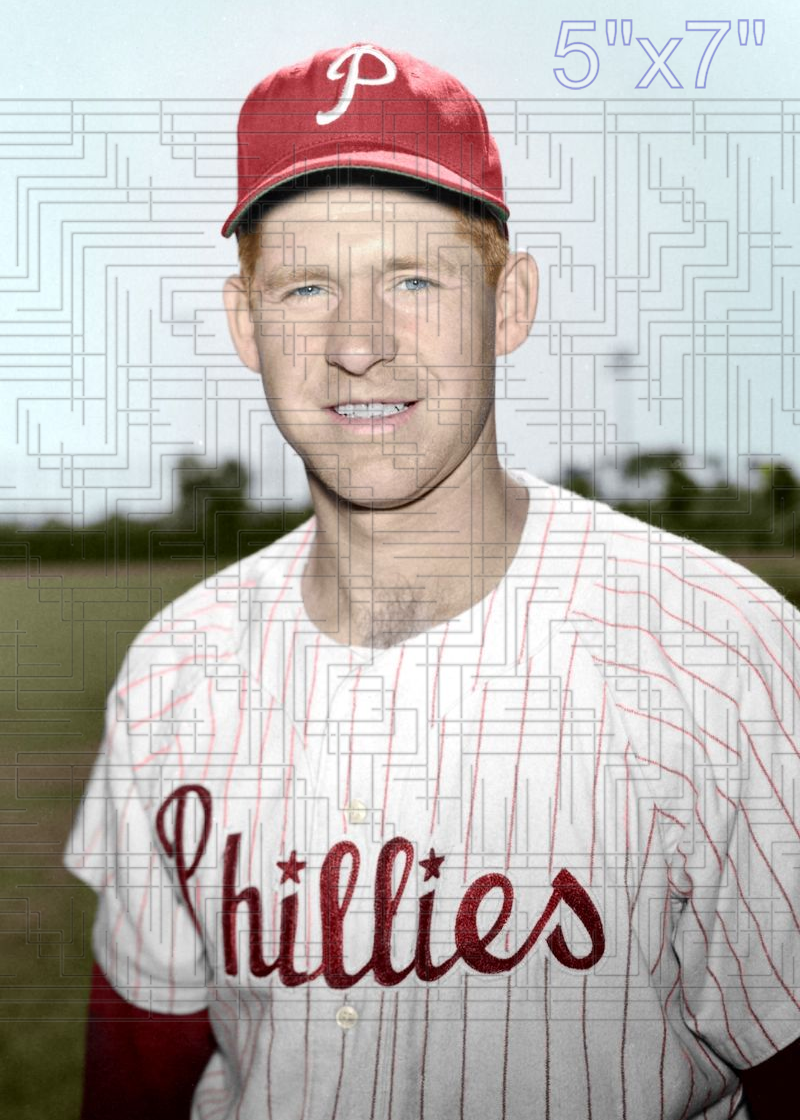 Danny Schell - 1954-55 Philadelphia Phillies - choose a size & style