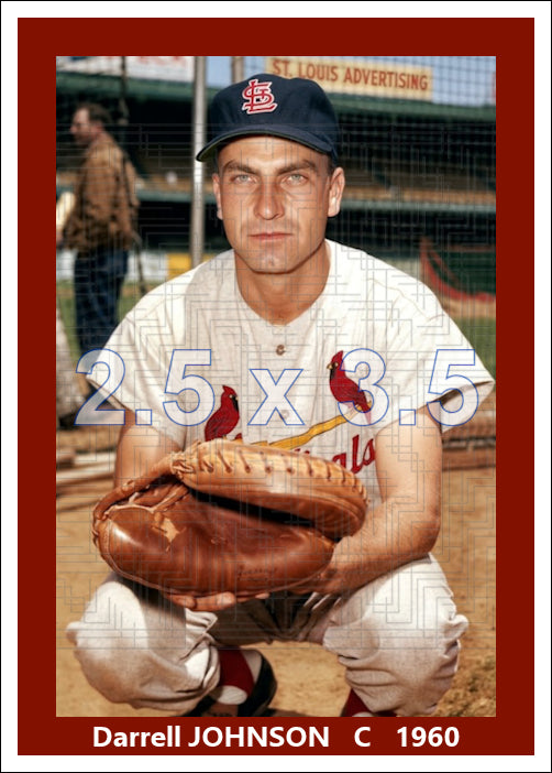 Darrell Johnson - 1960 St. Louis Cardinals - choose a size & style