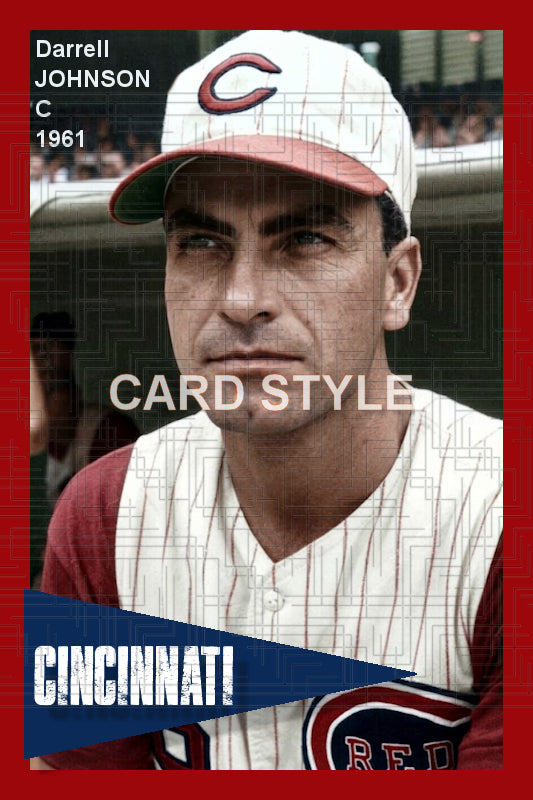 Darrell Johnson - 1961 Cincinnati Reds - choose a size & style