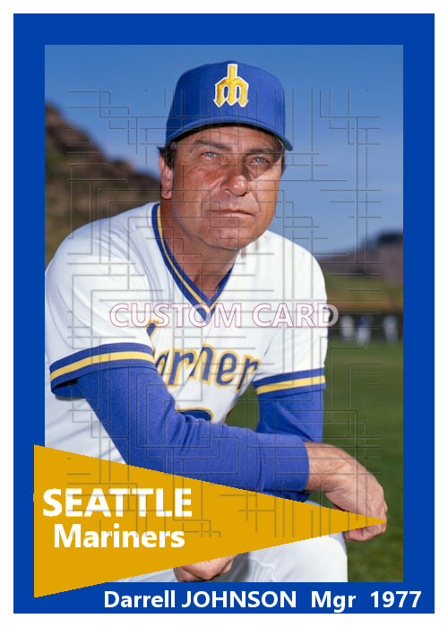 Darrell Johnson - 1977 Seattle Mariners - choose a size & style