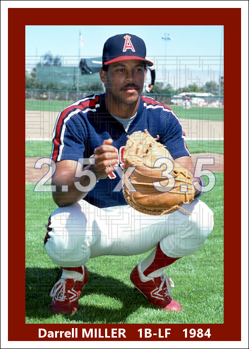 Darrell Miller - 1984 California Angels - choose a size & style