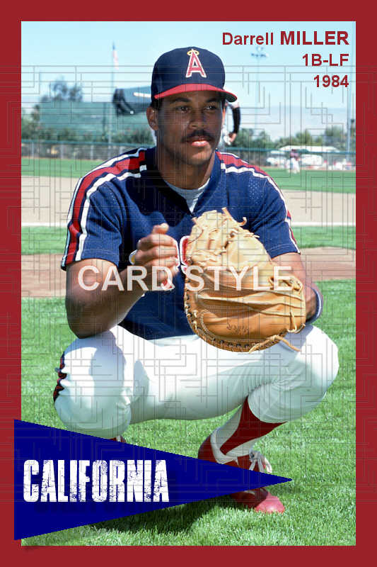 Darrell Miller - 1984 California Angels - choose a size & style