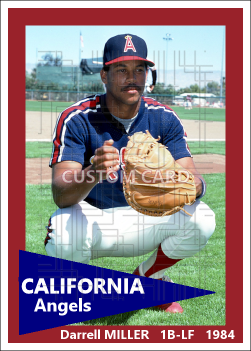Darrell Miller - 1984 California Angels - choose a size & style