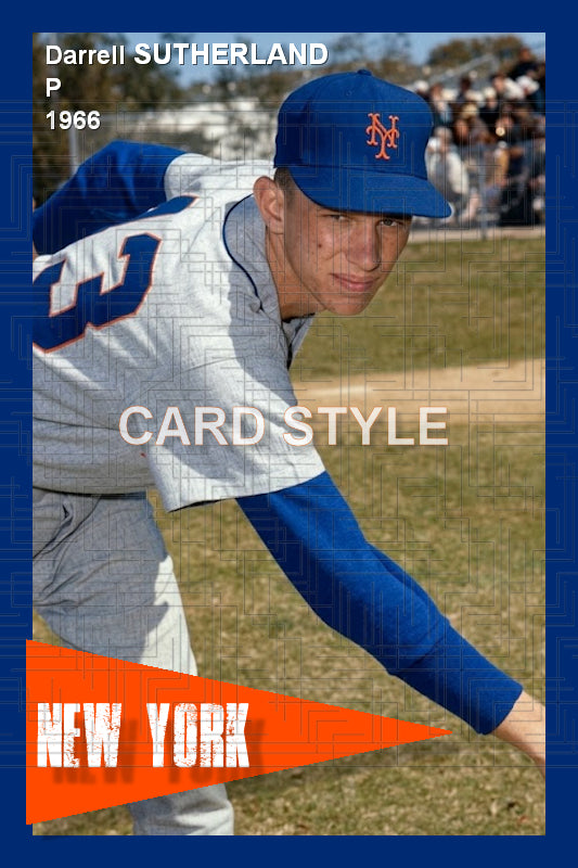 Darrell Sutherland - 1966 New York Mets - choose a size & style