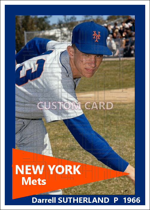 Darrell Sutherland - 1966 New York Mets - choose a size & style