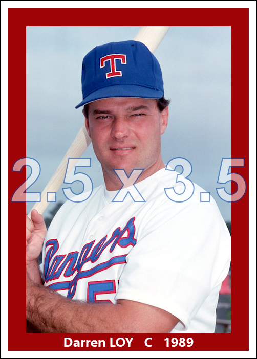Darren Loy - 1989 Texas Rangers - choose a size & style