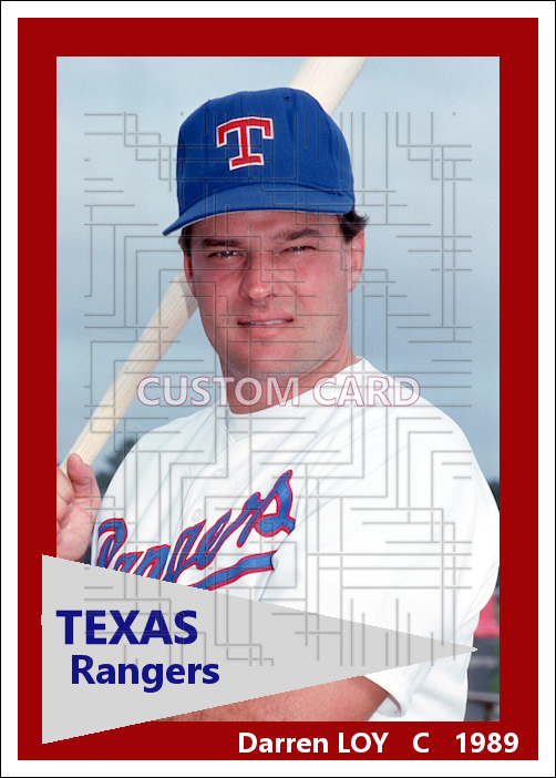 Darren Loy - 1989 Texas Rangers - choose a size & style