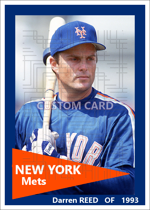 Darren Reed - 1993 New York Mets - choose a size & style