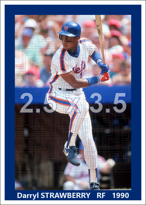 Darryl Strawberry - 1990 New York Mets - choose a size & style
