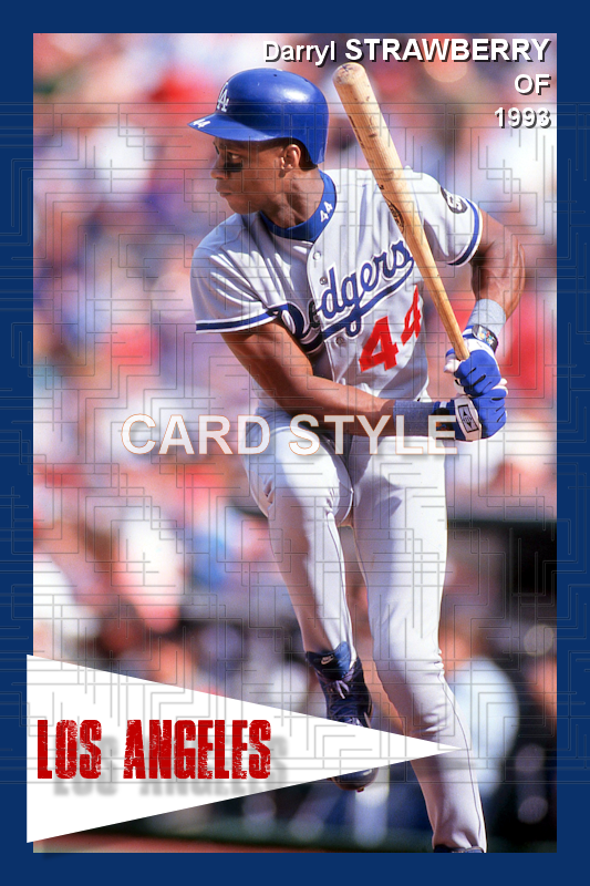 Darryl Strawberry - 1993 Los Angeles Dodgers - choose a size & style