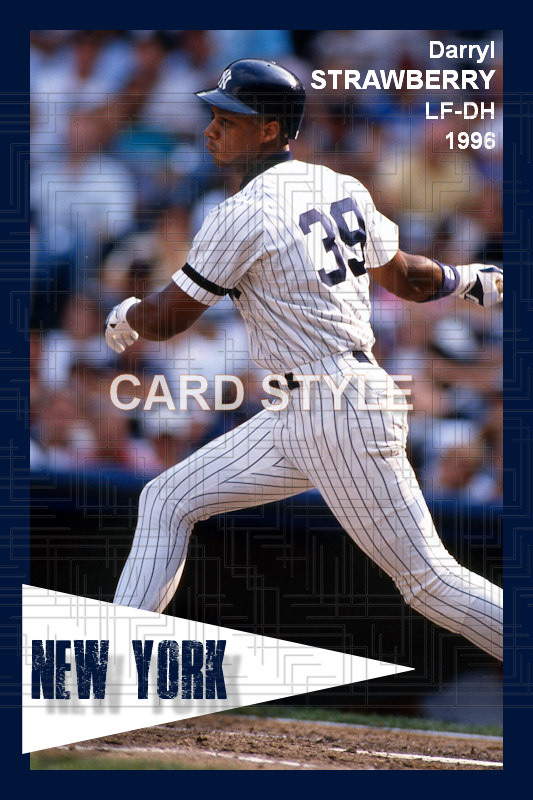 Darryl Strawberry - 1996 New York Yankees - choose a size & style