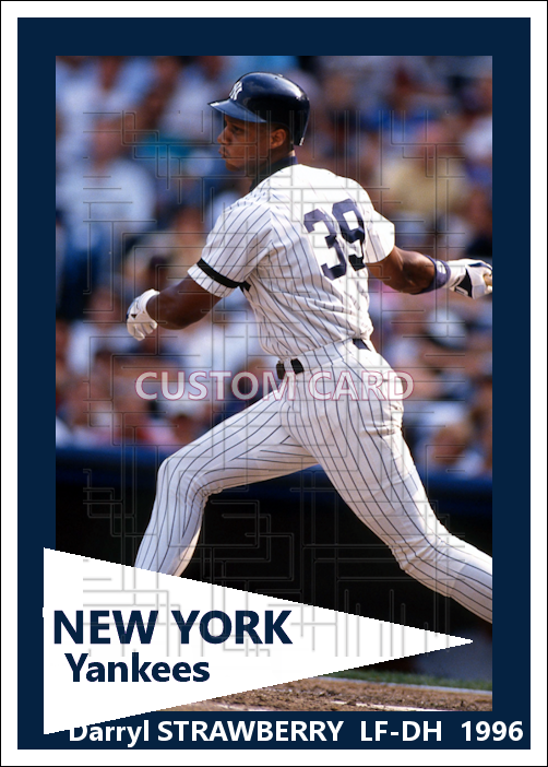 Darryl Strawberry - 1996 New York Yankees - choose a size & style