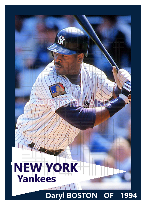 Daryl Boston - 1994 New York Yankees - choose a size & style