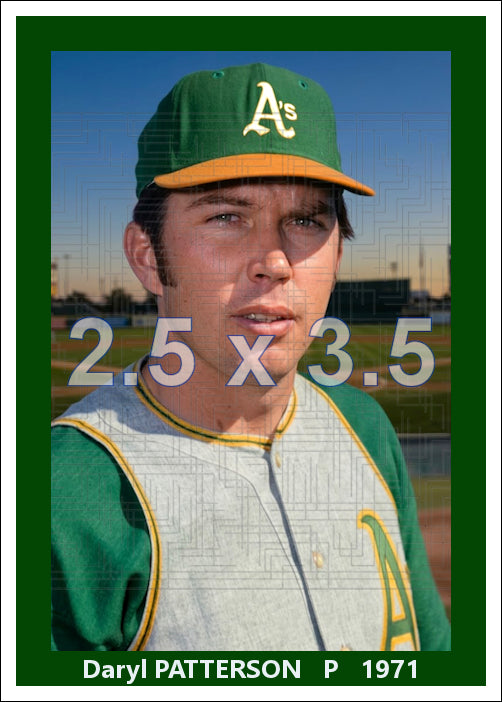 Daryl Patterson - 1971 Oakland Athletics - choose a size & style