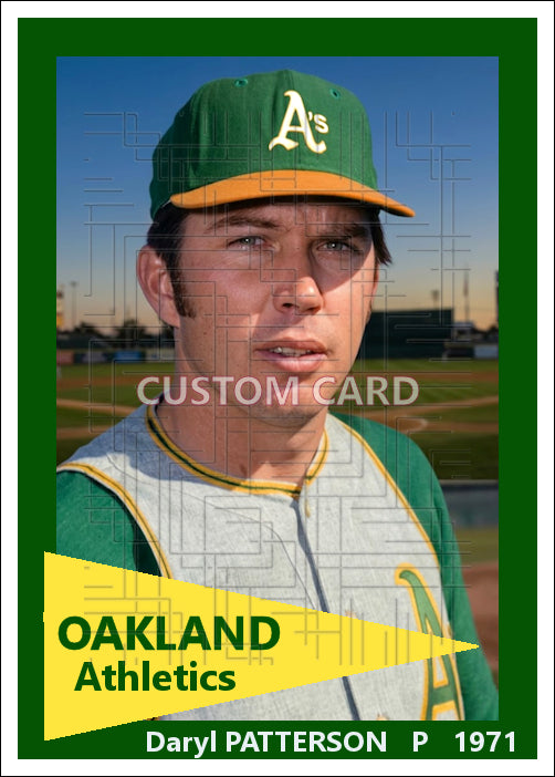 Daryl Patterson - 1971 Oakland Athletics - choose a size & style