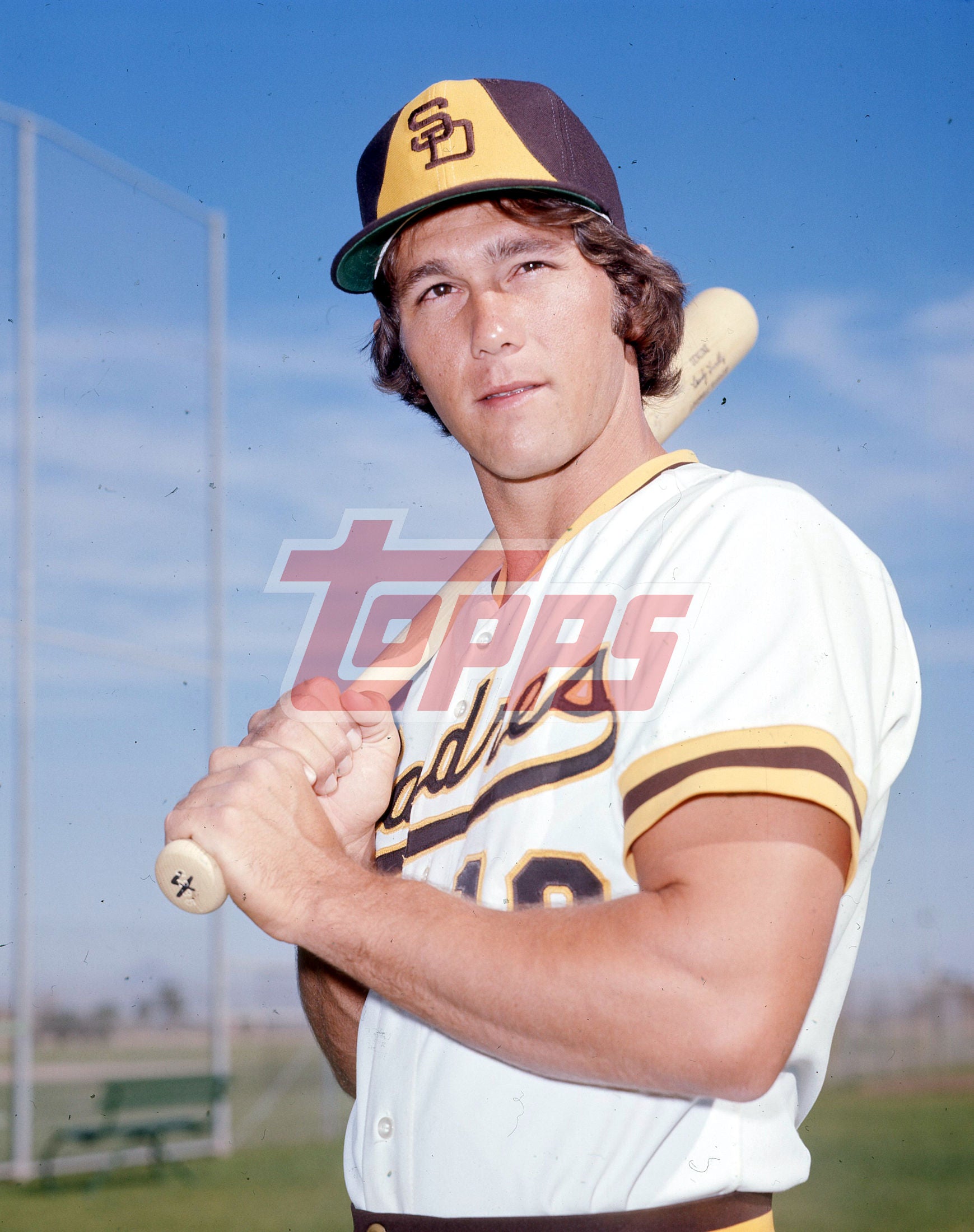 Dave Hilton - 1974-75 San Diego Padres - original ToppsVault medium format color transparency
