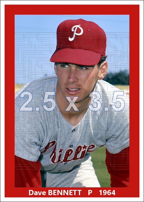 Dave Bennett - 1964 Philadelphia Phillies - choose a size & style