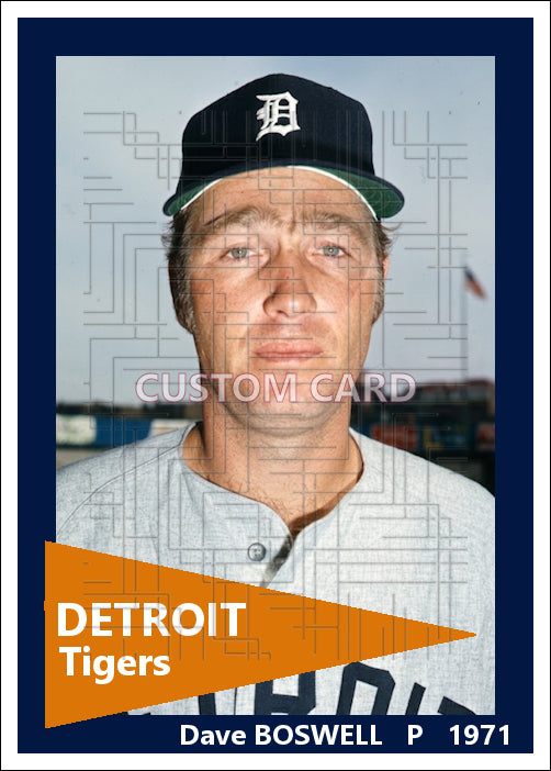 Dave Boswell - 1971 Detroit Tigers - choose a size & style