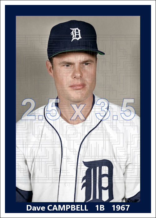 Dave Campbell - 1967 Detroit Tigers - choose a size & style