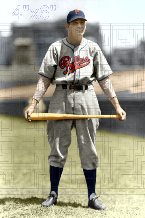 Dave Coble - 1939 Philadelphia Phillies - pose B - choose a size & style
