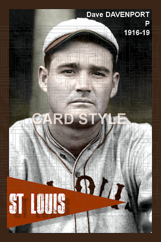 Dave Davenport - 1916-19 St. Louis Browns - choose a size & style